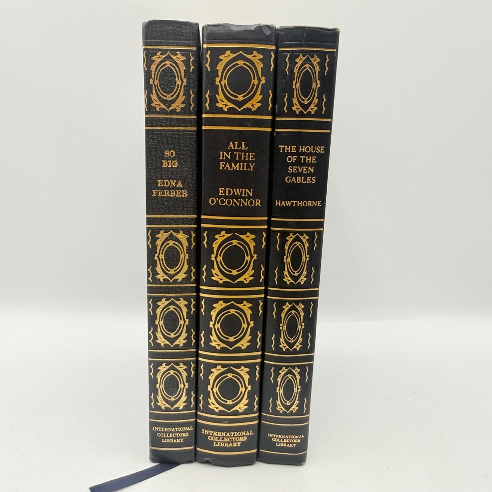International Collectors Library Books Set of 3 Hawthorne Ferber O'Connor Navy